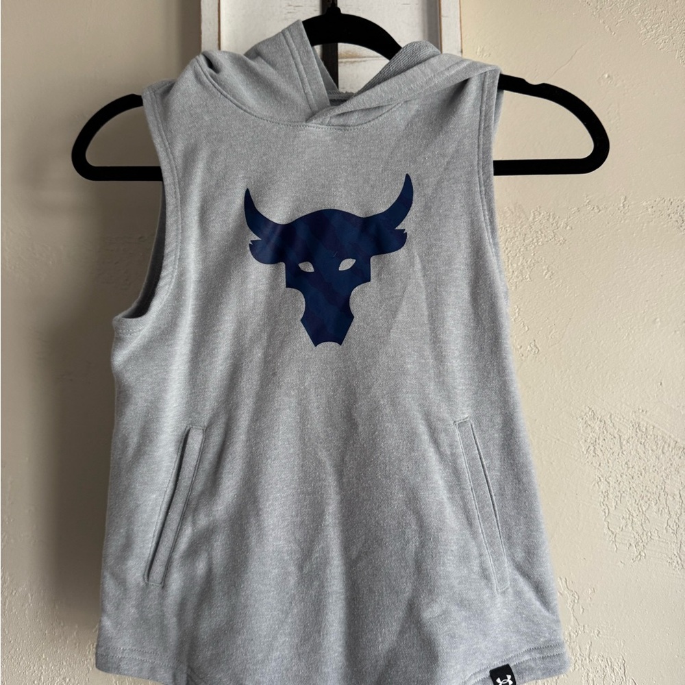 Under Armour Kids Gray Sleeveless Hoodie project rock